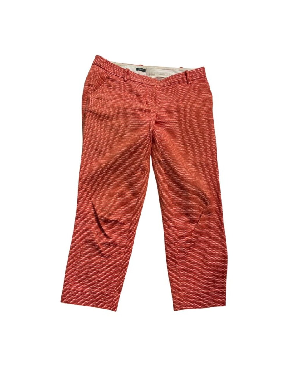J Crew Womens Red White Polka Dot Slim Cropped Pants Size 6 u City Fit